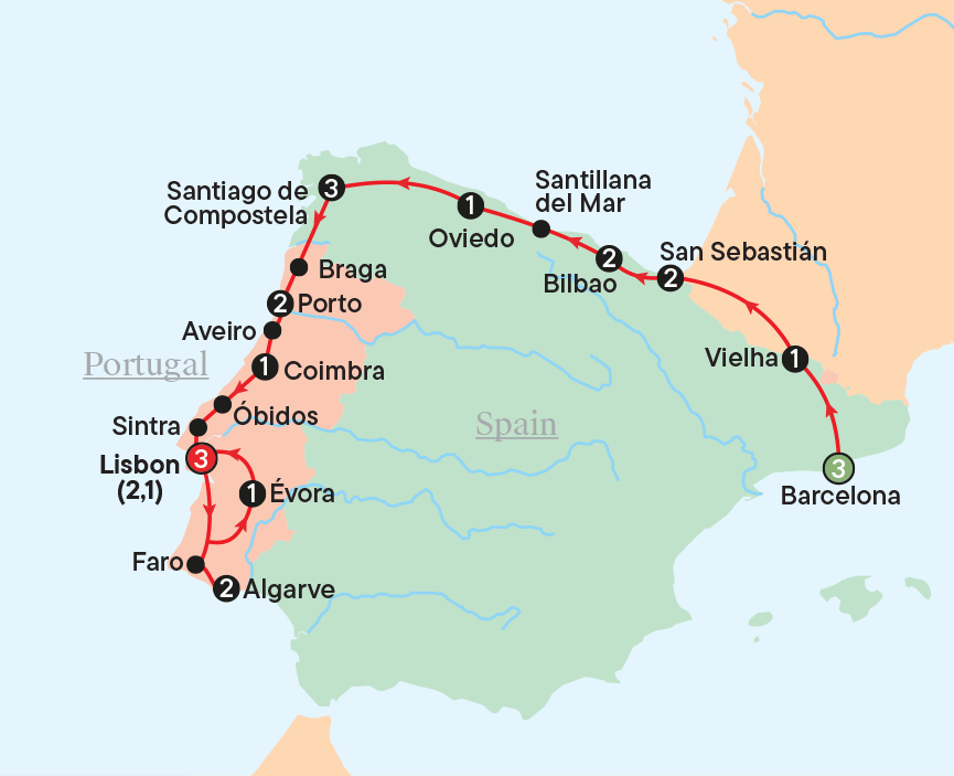 Map - Northern Spain & Portugal 2027